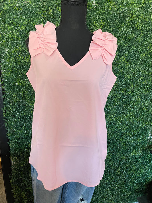 Light Pink Ruffle Top