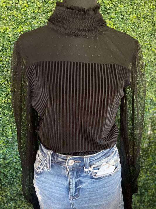 Black Sheer Bodysuit